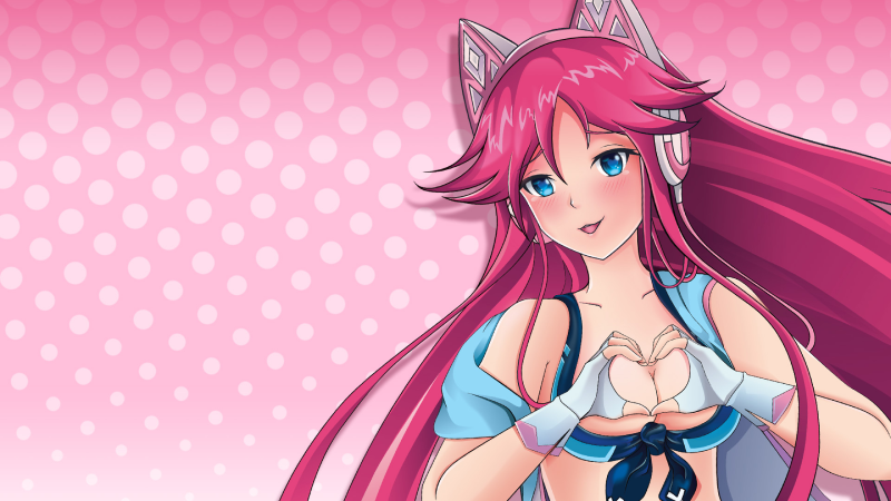 Image montrant Nutaku-tan faisant un cœur